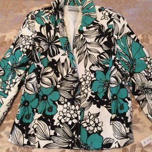 JACKET by ALFRED DUNNER - Floral - Size 6 Petite -